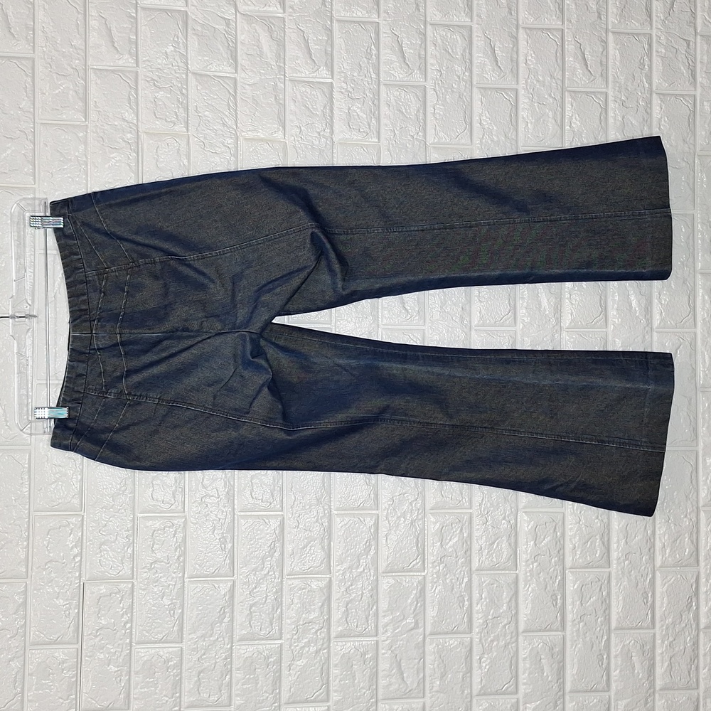 BANANA REPUBLIC Y2K Vintage Metallic Bell Bottom Flare Jeans No Front Wa… - Picture 5 of 9